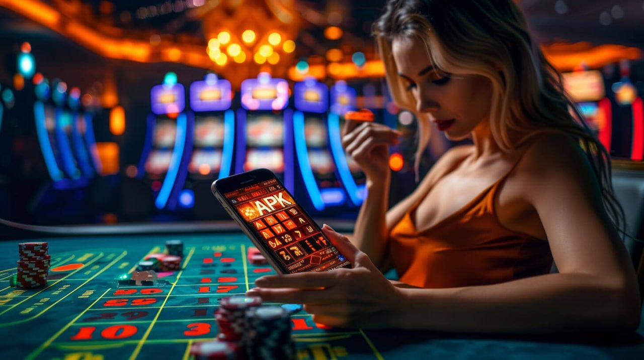 Mesin slot modern berteknologi dengan tampilan warna-warni dan elemen interaktif
